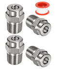 4 Pack Surface Clean Tips For Your Pressure Washer Go To Gear 25 Degree One Quarter Inch NPT Male Nozzle Set with Sealing Tape