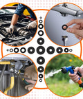 143-Piece Flat Rubber Washers Assortment Kit With 10 Sizes From 7Mm To 30Mm for car repair, plumbing, and garden hose use