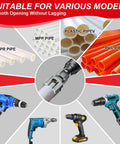 PVC Pipe Threader For Electric Drill With Dual Function Internal And External Threading In One Pass Half Inch And Three Quarter Inch NPT