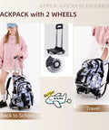 2 Wheel Rolling Backpack For Kids For School And Travel Lightweight Durable Primary Students Roller Bag With Wheels For Girls And Boys