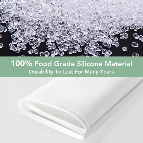 Close-up of food grade silicone beads and white Under Sink Mat 22x34 Inch Waterproof Cabinet Liner For Kitchen And Bathroom