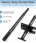 Heavy-duty sturdy steel gimbal bearing puller tool for durable performance in detaching seized bearings, part of the Complete Gimbal Bearing Puller And Alignment Kit For Mercruiser Alpha Bravo Volvo Sterndrive With Heavy Duty Bellows Expander And Hinge Pin Tools For Rock Solid Marine Rigging And Built Tough Shaft Adjustments.