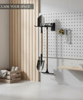 Heavy Duty Iron Wall Mounted Tool Rack For Garage And Shop Vertical Hand Tool Organizer with shovel and rake storage