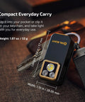 Super Versatile Rechargeable Clip On Flashlight with 600 Lumens, 2.24 in Length, shown on a keychain