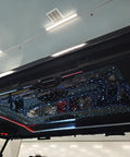 View of the integrated sunroof showcasing stars and speakers on the Sweet Setup Four Seater Electric Golf Cart With Powerful 48V Motor.