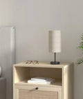 Set Of 2 Touch Control 3 Way Dimmable Table Lamps With USB Ports And AC Outlet on bedside table in bedroom.