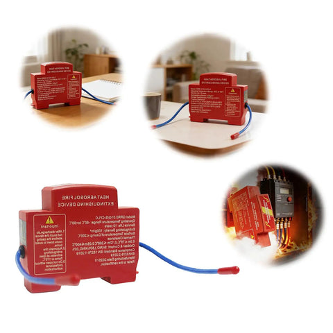 Heavy Duty Automatic Engine Fire Suppressor Self Activating 30g Aerosol Extinguisher With Thermal Trigger in use with wiring.