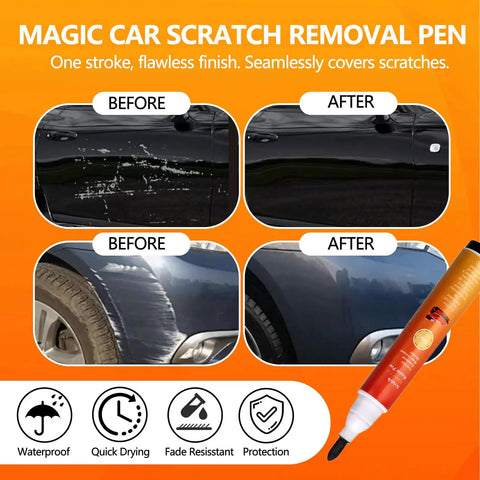 Black Car Scratch Repair Pen Kit 2 Pack, Quick Fix For Scratches And Paint Damage, Weatherproof Vehicle Paint Touch Up Tool