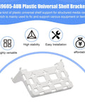 No Sweat Wall Mount Cable Sorting Shelf For Home Networking Gear, super tough white plastic bracket for media support.