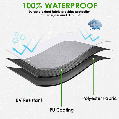 Tough As Nails Heavy Duty Oxford Prep Cart Cover For Outdoor Rollaway Kitchen Island and Grill Serving Counter Weatherproof fabric layers.