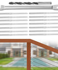 Cable Railing Kit With Adjustable Tightness Lag Screws Stainless Steel 1 Eighth Inch Cable For Deck And Stair Railing System
