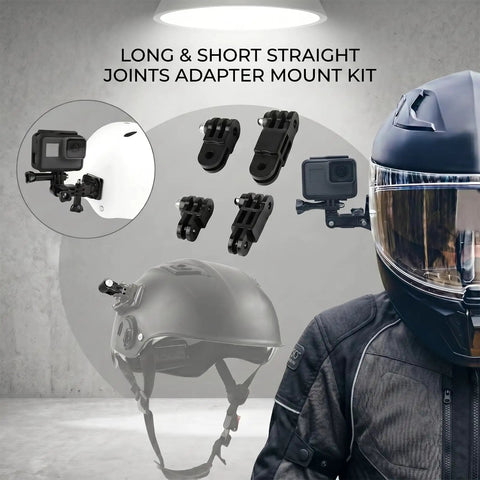 3 Way Adjustable Extension Pivot Arm Adapter Set For Cameras And Selfie Sticks With Lightweight ABS Build Stainless Steel Locking Screws Easy Install Durable 35mm Mount For Higher Angle Shots on helmet camera