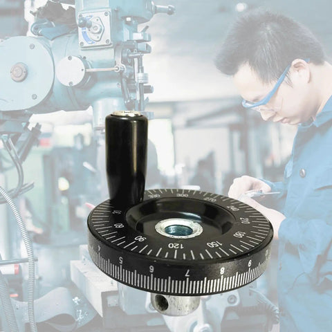 Durable Milling Bakelite Handwheel For Industrial Machine Tools Non Slip Grip Round Handle Replacement Part 10X63mm For Lathes Vise And Lathe installed on machine