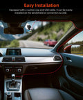 1080P FHD Car Dash Cam With 176 Degree Wide Angle Night Vision Parking Monitor mounted on car windshield