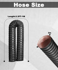 3 Inch Silicone Flexible Air Duct Hose 1 Meter Long For Car Garage Or Dryer Exhaust Heavy Duty Cooling Ducting High Temperature 575F