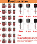 Pro Grade Sanding Drum Kit With 552 Pcs Drum Set, 504 Pcs Sanding Bands From 80 To 600 Grit, 24 Drum Mandrels size chart
