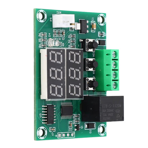 Digital Temperature Controller With Double Display And 12V 10A Relay Thermostat Module For Freezers Incubators And Machine Rooms 58 To 230F Range Easy Setup Cool DIY Lab Gear, PCB front view