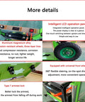 Super Cool Electric Stair Climbing Cart With A Massive 1500W Brushless Motor detailed view of LCD panel and wheels.