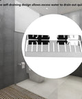 Stainless Steel Wall Mounted Soap Dish With Self Draining Design, Rustproof Bathroom Tray For Shower Or Sink, Durable Organizer For Home, Hotel Or Homestay, Includes Handy Tool Kit, wall-mounted in shower