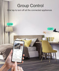 Smart Plug With Voice Control That Works With Alexa And Google Home, WiFi Outlet Socket in bedroom controlling lamp and light