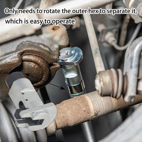 Suspension Strut Spreader Tool For Car Shocks And Wheel Bearings in use, showing easy turn operation to pry open gaps