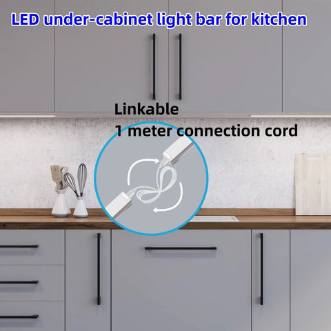Under Cabinet LED Light Bar Pack Of 3 Linkable 12 Inch Dimmable Strip With Memory Function Multi Color Temperature Lighting