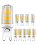 G9 LED Bulb Dimmable 4W 4000K Neutral White 450 Lumen Ceramic Bi Pin Base T4 Chandelier Replacement Pack Of 10