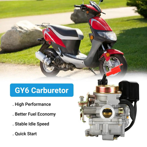 GY6 50cc CDI Kit With Carburetor, Ignition Coil, Rectifier Regulator And Solenoid Relay For 139QMB 4 Stroke Scooters