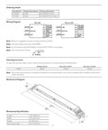 Wiring and mechanical diagram for Pack Of 5 50W Constant Current LED Driver For Non Dimmable Lighting Universal 120-277V AC Input 20-36V DC Output Current Select 1200mA 1300mA 1400mA UNV Replacement Compatible With Osram 57439