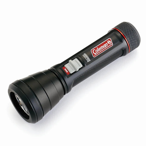 Battery Guard LED Flashlight With 325 Lumen Output And 250 Meter Beam Long Runtime Up To 200 Hours On Low Or 1 Hour On High Three AAA Batteries Sold Separately BatteryGuard Tech Prevents Drain For Extra Runtime Durable Black