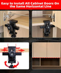 Cabinet Door Positioning Tool Jig With Quick Edge Positioner for Frameless or Face Frame Cabinets, installed view.