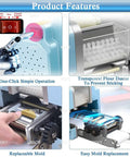 Hella Fast Automatic Dumpling Skin Maker Whips Up Ravioli Sheets And Pasta Dough Presser featuring one-click operation and transparent flour duster.