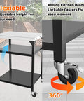 Movable Pizza Oven Table And Prep Cart For Outdoor Grills Fits Ooni Ninja Blackstone Bighorn Cuisinart And More