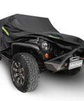Waterproof All Weather Jeep Wrangler Cover For 2 Door Models 1987 To 2026 Outdoor Sun Rain Wind Snow Dustproof Black, partial view