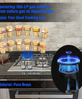 LP Gas Conversion Kit For Gas Ranges And Stovetops, Propane Orifice Set, 12 Brass Parts With Instructions on stovetop