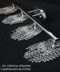 Five Light Vanity Light Over Mirror With Crystal Accents In Golden Bronze Finish Durable Metal Fixture Flaunting Shimmering Crystal Strands