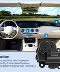 Car interior with 604-108 HVAC heater blend door actuator replacement for Chevy Impala 2004-2013 installed