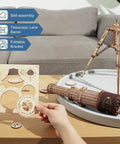 3D Wooden Monocular Puzzle Kit With Working Telescopic Tube DIY Science Model Build For Adults And Teens One To One Replica Monocular Dope Display Item Unique Gift For Curious Minds, wooden parts and assembled model