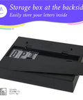 Color Changing LED Light Box Sign With 100 Letters And Symbols Custom Neon Message Board storage compartment open view