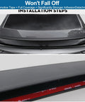Slick Rear Trunk Spoiler For Tesla Model Y Juniper 2025 2026 close-up view showing automotive tape for strong adhesion.