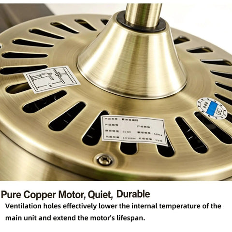 YPDJVLTI Ceiling Fans Lights 48-56Inch LED Fandelier with pure copper motor and ventilation holes for lifespan.