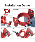 Installation demo of rugged aluminum router lift plate with easy manual forty seven millimeter adjustments for precision.