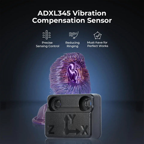 Vibration Compensation Sensor For Ender-3 V3 KE 3D Printer With ADXL345 Precision Sensing To Kill Ringing By Tuning Resonance Parameters In The Printer, Improve Print Quality, Z Axis Stability, And Crisp Layer Details, black sensor module