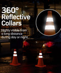 Two Pack 18 Inch Collapsible Traffic Safety Cones With Reflective Collar For Driving Practice And Road Parking Bright Orange