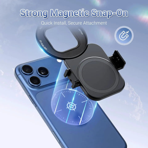 67mm Magnetic Double Sided Phone Lens Filter Adapter Mount With Cold Shoe Pull Out on iPhone