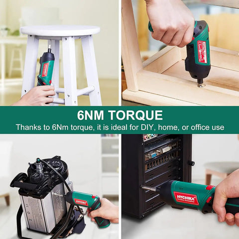 Cordless Electric Screwdriver With 6Nm Torque And 2000mAh Battery USB Quick Charge 20 Accessories for DIY projects