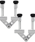 Two Pack Adjustable Tube Clamp With Swing Jaw In Aluminum Alloy Right Angle Clamp For Welding, Woodworking, DIY Projects, 10 To 180 Degree Range