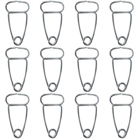 Stainless Steel Miter Spring Clamp Kit 12 Pcs Strong Grip Woodworking Fastener D-Loop O-Loop Pointed Tip For DIY Crafts Frame Molding Glue Drying Project, 12-piece set