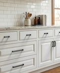 White kitchen cabinets with Matte Black Cabinet Pulls 3 Inch Solid Zinc Alloy Drawer Handles 10 Pack Built To Last Heavy Duty Cupboard Pulls