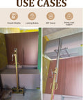 Heavy Duty Portable Lifting Stacker For Easy Wall Cabinet Installation And Heavy Panel Placement Manual Floor Material Lift With Compact Trolley Design for smooth cabinet placement in a renovation job site.
